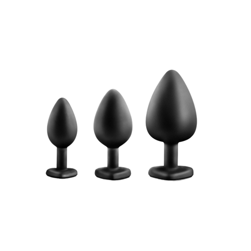 Luxe by Blush - Bling Plugs - 3-delige buttplugset met siersteen